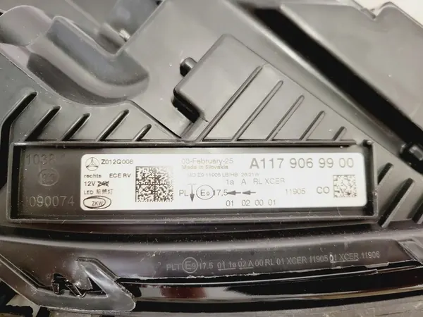 MERCEDES CLA W117 LIFT RECHTER REFLECTOR FULL LED A1179069900 image 3