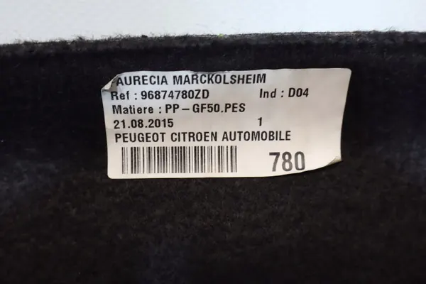 OEM 9687494780ZD Heckkofferraumablage für Citroen C4 II image 7