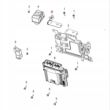 Support de module relais Jeep Wrangler JL 2.0 OEM 68297600AA image 6