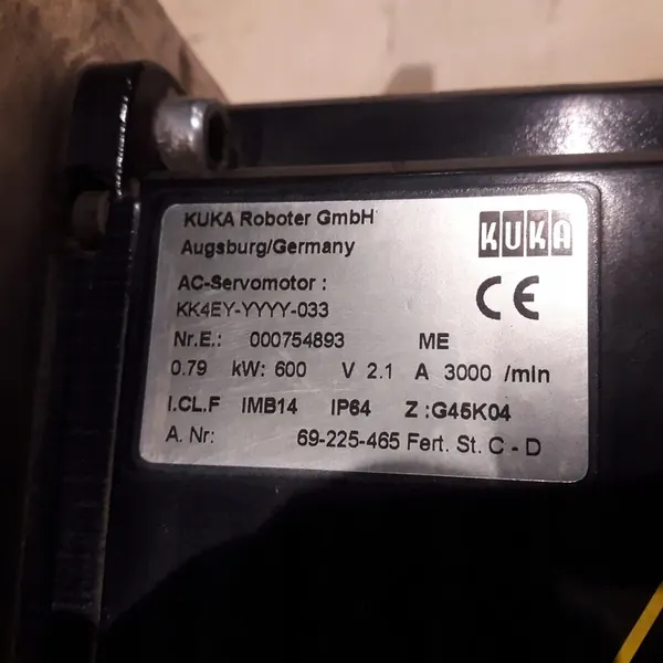 KUKA KK4EY-YYYY-033 Synchronous Motor 0.79KW 600V image 3