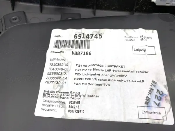 OEM LORK-2068-117272 Rechter Voorportier Bekleding BMW F22 image 4