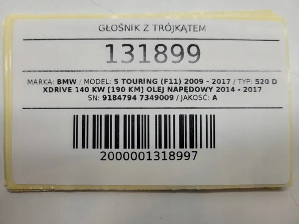 Luidsprekerrooster Links OEM 9184794 7349009 BMW 5 F10 image 8