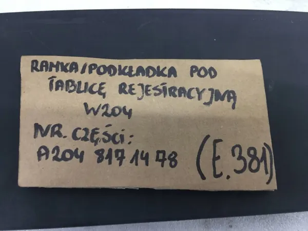 Moldura Matrícula Mercedes C W204 OEM A2048171478 image 7