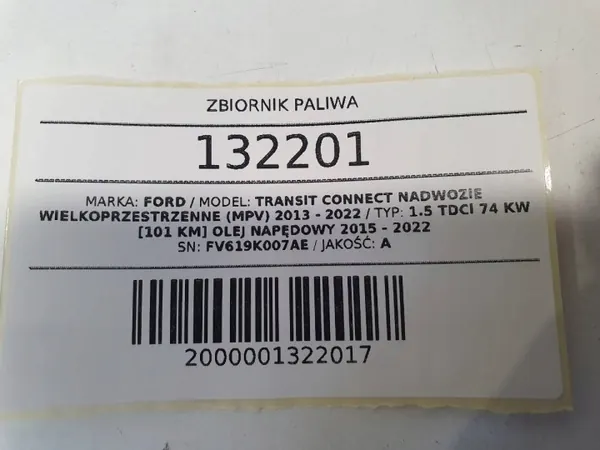 Brandstoftank OEM FV619K007AE voor Ford Transit Connect MK2 image 8