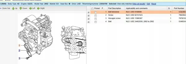 Saab 9-5 riemspanner OEM 9180809 - Gebruikt image 4
