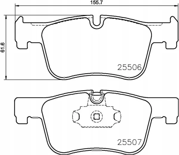 Hella 8DB 355 019-771 Bromsbeläggssats, skivbromsar image 4