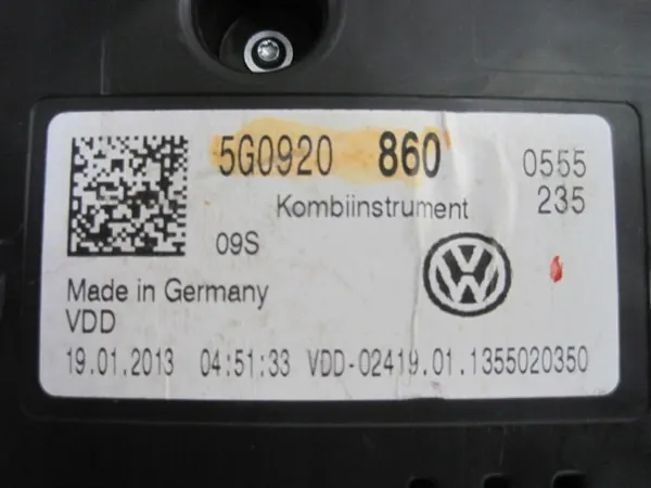 VW Golf VII instrumentpanel OEM 5G0920860 image 9