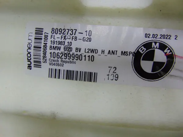 Tapete dianteiro BMW 330D G20 G21 M-Package OEM 8092737 image 6