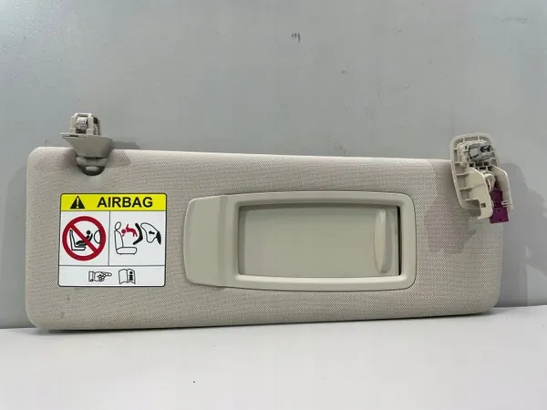 BMW 5 G30 G31 Solskydd OEM 7419452 Höger Elfenben Vit image 2