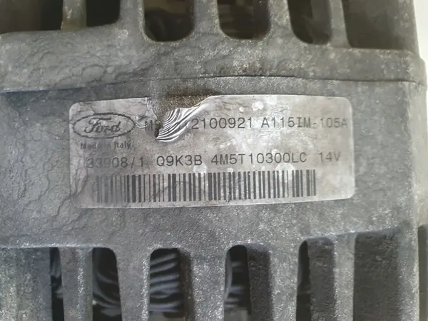 ALTERNATOR FORD FOCUS MK2 C-MAX MK1 1.8 TDCI 4M5T-10300-LC image 2