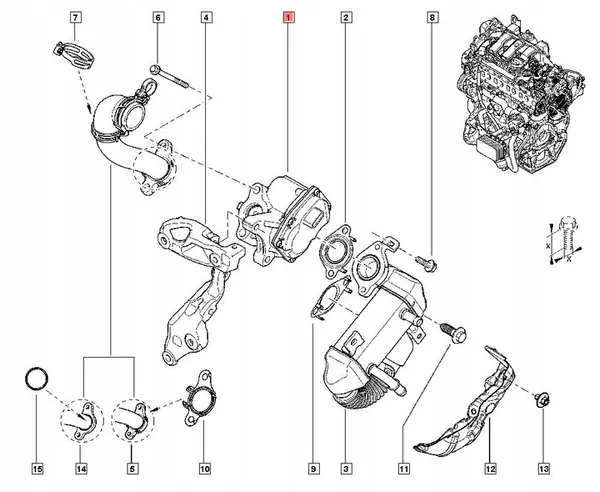 EGR-klep Trafic III Vivaro B 1.6 DCI 147100789R image 2