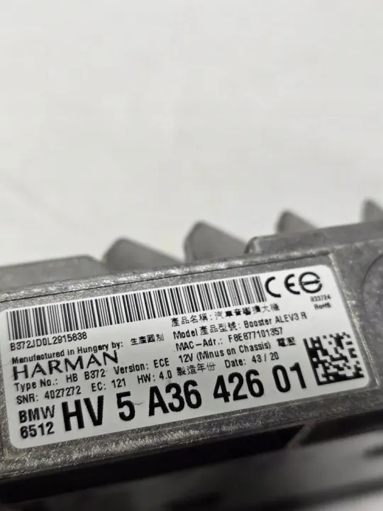 Amplificador Harman Kardon BMW OE HV5A3642601 Usado image 4