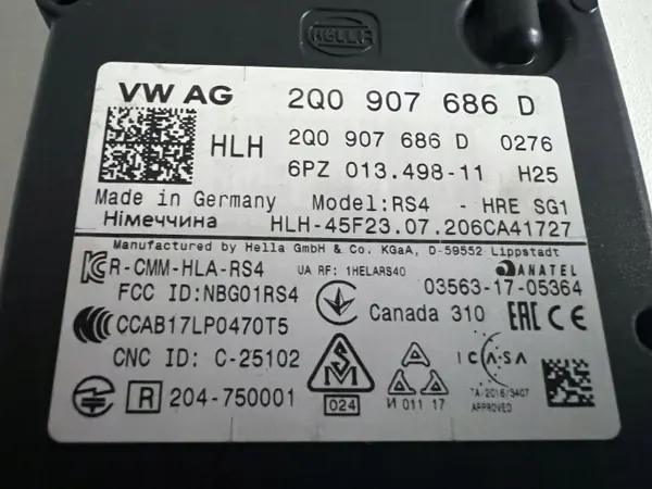 Rijstrookwisselassistent Besturingsmodule OEM 2Q0907686D Audi A3 8Y image 3
