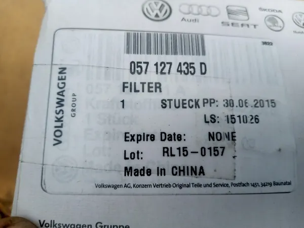 Volkswagen OE 0571 27 435D bränslefilter image 2