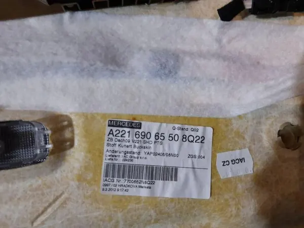 Techo Mercedes-Benz S W221 OEM A2216906550 image 7