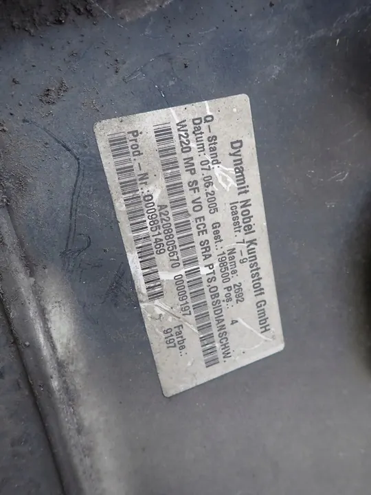 MERCEDES W220 S-CLASS PARAGOLPES DELANTERO A2208800640 image 9