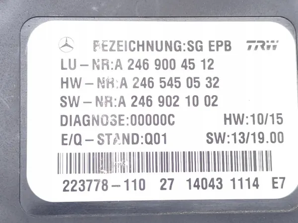 Mercedes-Benz Handremmodule OEM A2469004512 image 7