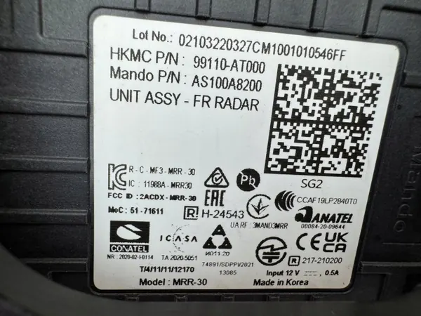 Sensor Radar Distronic Kia Niro II OEM 99110-AT000 image 9
