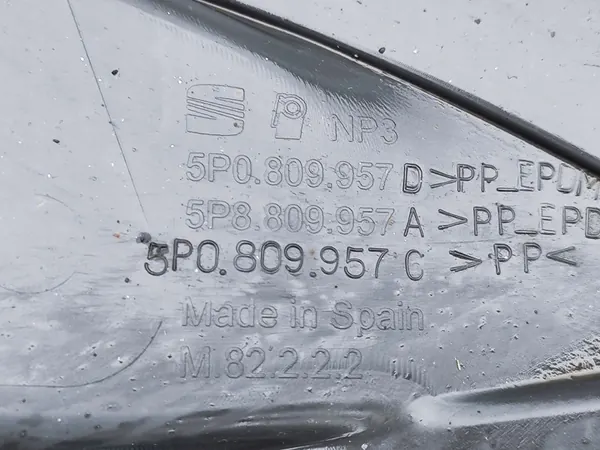 SEAT ALTEA Front Left Wheel Arch 2012 image 2