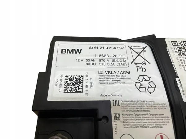 Batterie AGM OEM 9364597 12V 50Ah pour BMW/MINI image 4