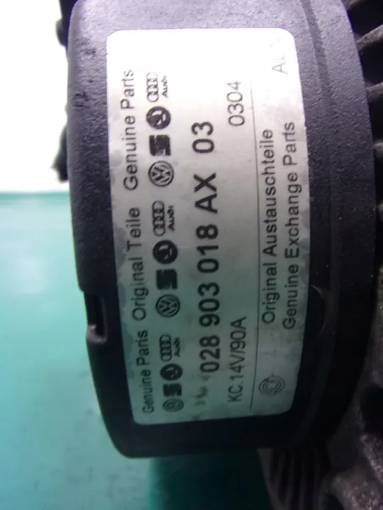 AUDI A4 B5 1.8 20V Vaihtovirtageneraattori 028903018AX image 4