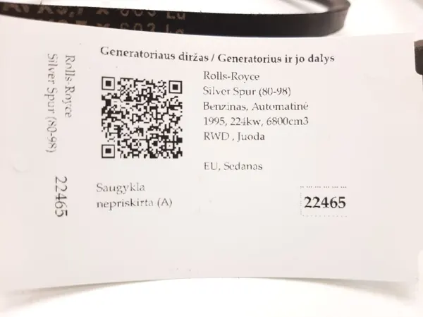 Correia do alternador usada OEM UE46097 para Rolls-Royce image 4