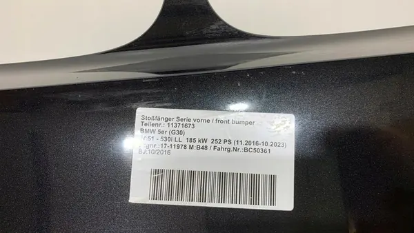 Paraurti anteriore BMW 5 G30 G31 6PDC image 8