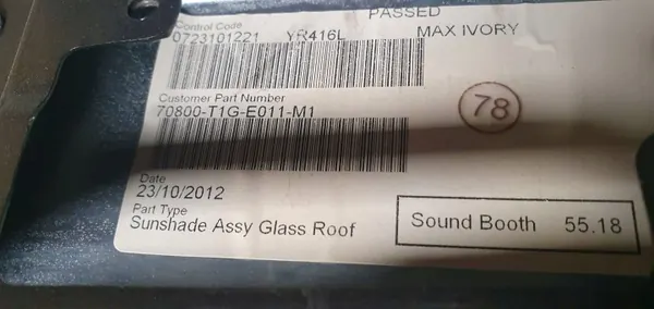 Teto solar completo Honda CR-V 4 OEM 70800T1GE011M1 image 6