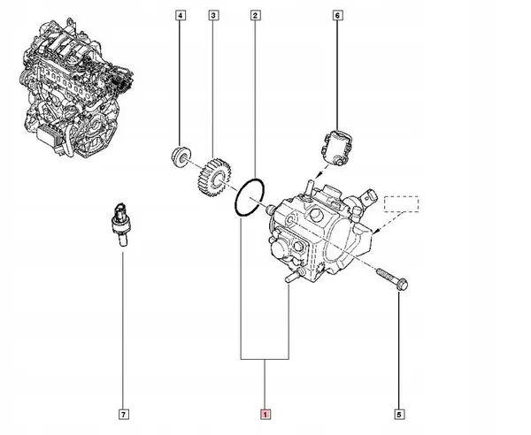 RENAULT MEGANE III TRAFIC III 1.6 dCi Kraftstoffpumpe 167008960R image 2