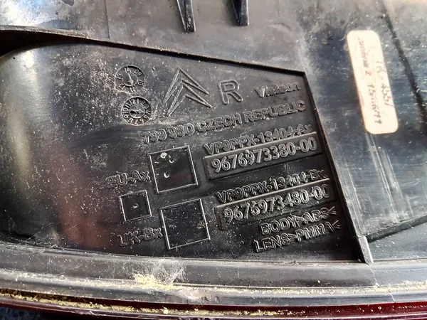 CITROEN DS3 1.6 HDI Lámpara Trasera Derecha 9676973380 image 3