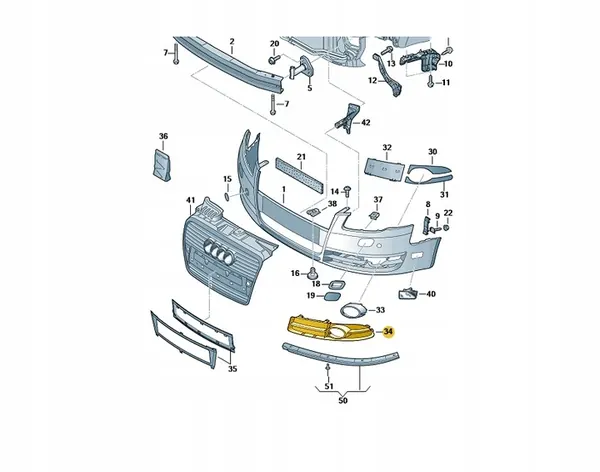 Audi OE 8E0807682F grille de pare-chocs image 3