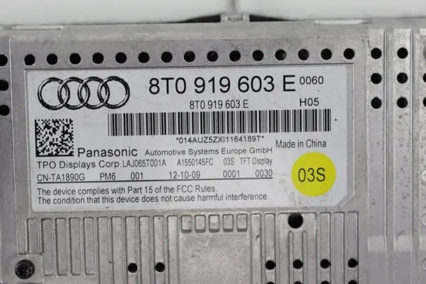 Audi A5 Skärm OEM 8T0919603E - Begagnad image 6