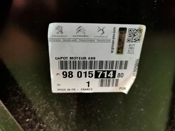 CITROEN C4 PICASSO II Motorhuv OEM 9801571480 image 7