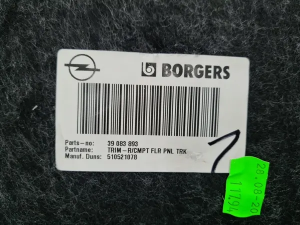 Tapis de coffre OEM 39083893 pour Opel Astra K HB image 5