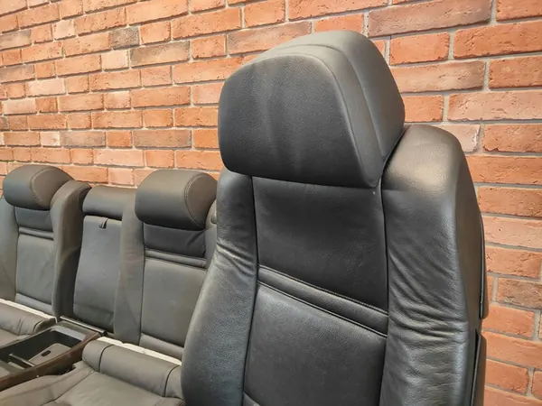 BMW X6 E71 Comfort Seats Black Leather Heated Set OEM 9146207 image 7
