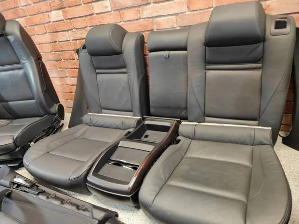 BMW X6 E71 Comfort Seats Black Leather Heated Set OEM 9146207 image 8