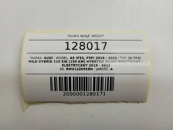 Vesiletku Audi A5 F5 2.0 TFSI OEM 8W0122055BN image 10