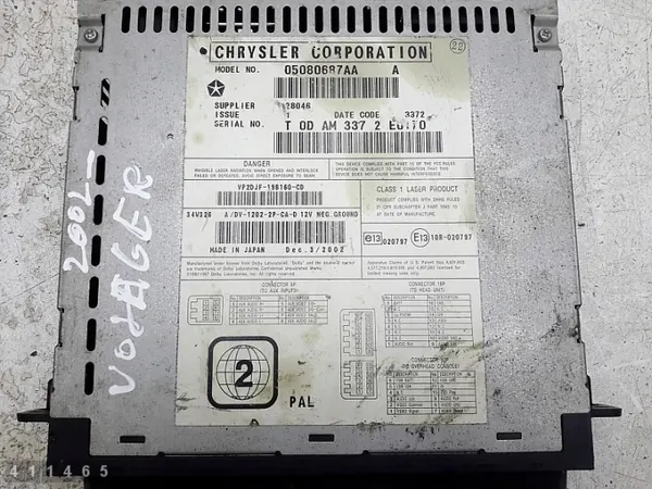 Cambiador CD Chrysler OEM 05080687aa - Usado image 5