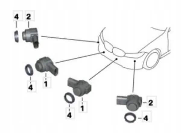 BMW G20 LCI PDC Sensor Set OEM 66205A1F865 image 3