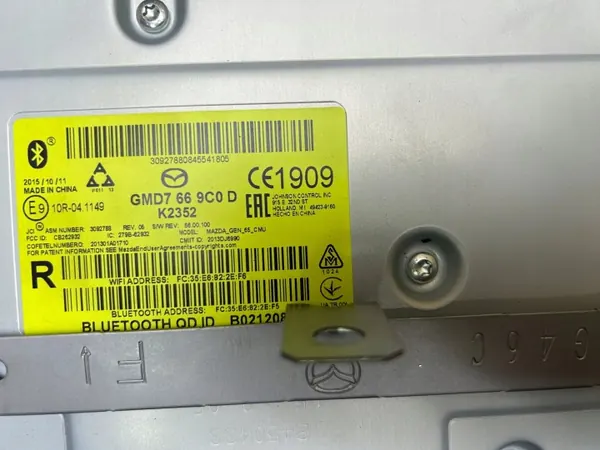 Navigationsmodul Mazda 6 GJ 2016 GMD7669C0D image 4