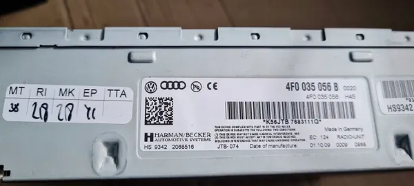 Audi A6 C6 Radion Viritinmoduuli OEM 4F0035056B image 10