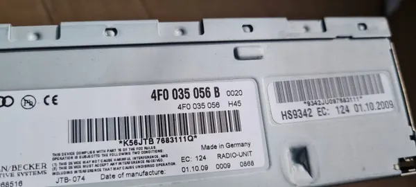Audi A6 C6 Radion Viritinmoduuli OEM 4F0035056B image 9