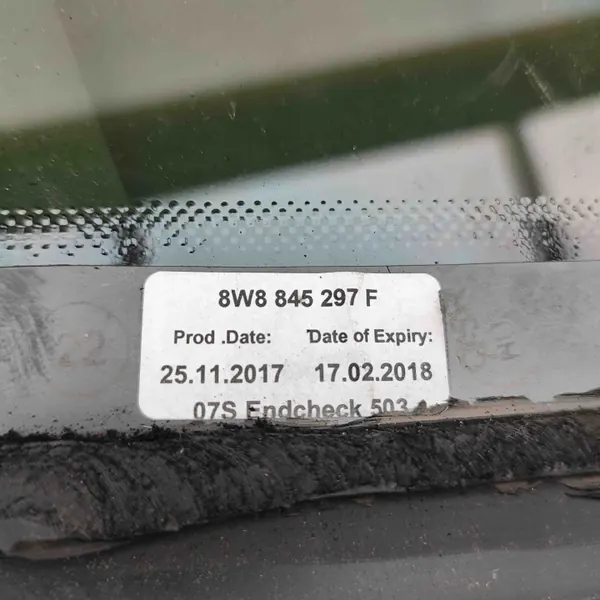 Audi A5 Sportback vasen takalasi OEM 8W8845297F image 7