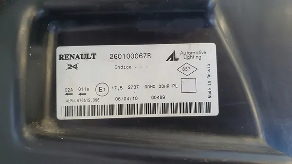 DACIA DUSTER I 10- Oikea Ajovalaisin Alkuperäinen Eurooppa 260100067R image 9