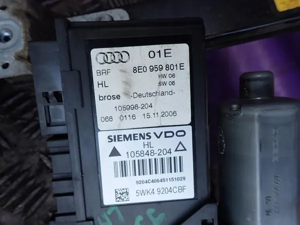 AUDI A4 B7 Kombi 04-08 Elevador de vidro traseiro esquerdo 8E0839462C image 8