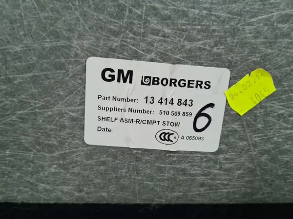 OEM 13414843 Alfombrilla de Suelo de Maletero Opel Meriva B image 5