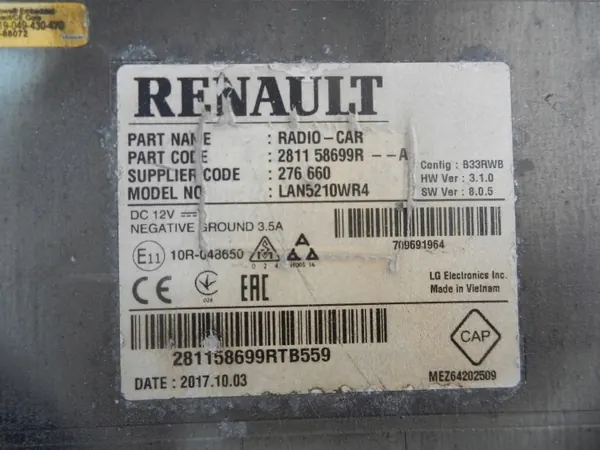 Radio Navigation OEM 281158699R pour Renault Clio IV image 8