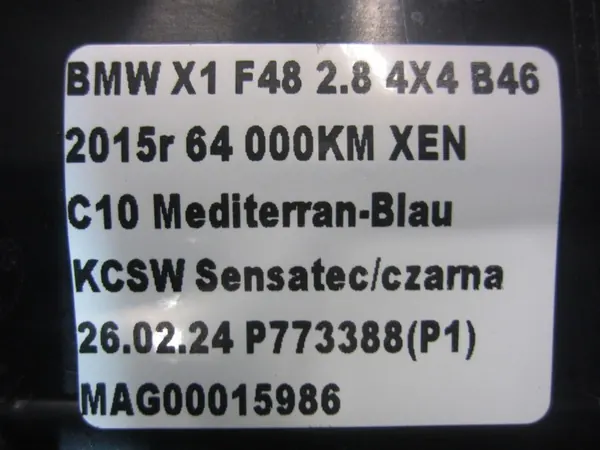 Piastra di scorrimento paraurti posteriore BMW X1 F48 destra OEM 7381120 image 9
