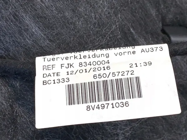 OEM 8V4971036 Framhöger Dörrklädsel Audi A3 8V Sedan image 5