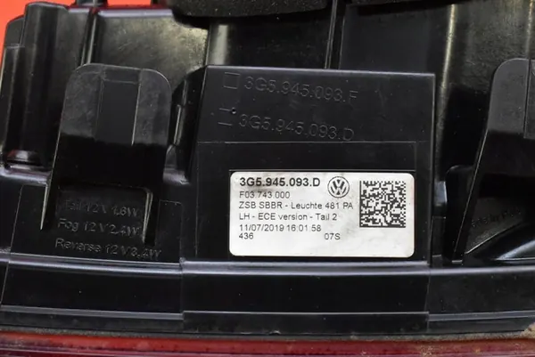 Luz Trasera Izquierda 3G5945093D VW Passat B8 Sedan 19-21 image 8